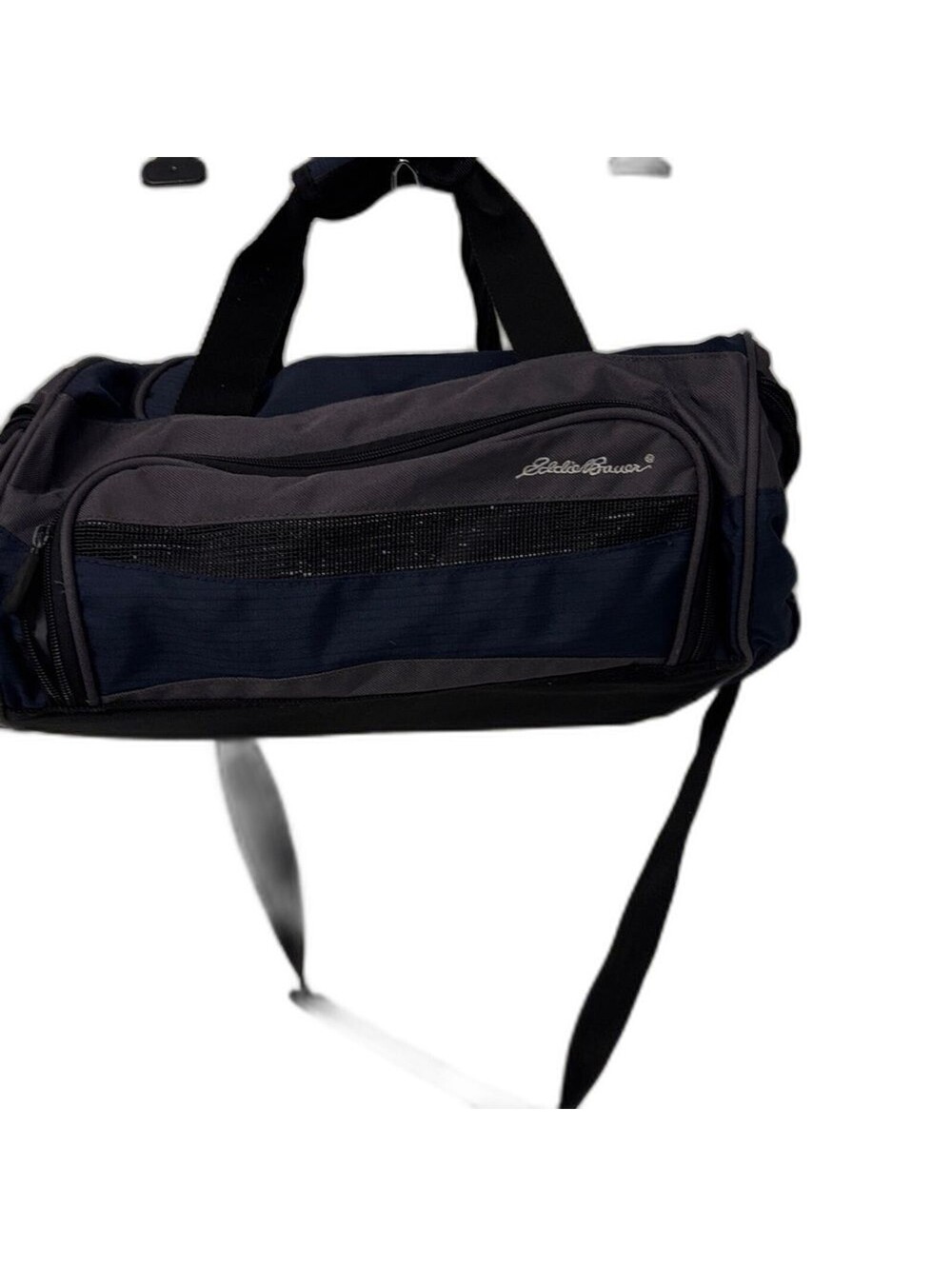 Eddie Bauer Men's Charcoal and Navy Duffel Bag